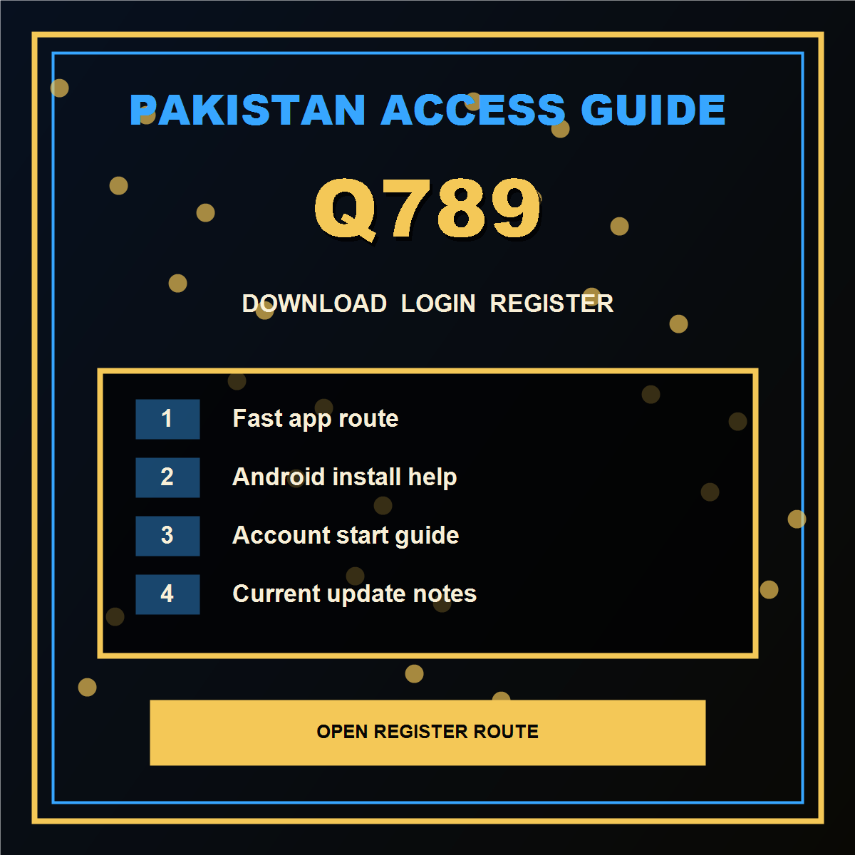 Q789 Pakistan alternative route poster